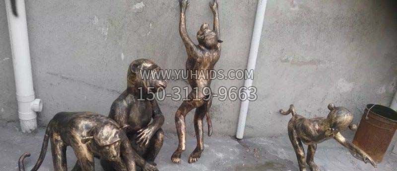 鑄銅猴子公園動(dòng)物銅雕雕塑