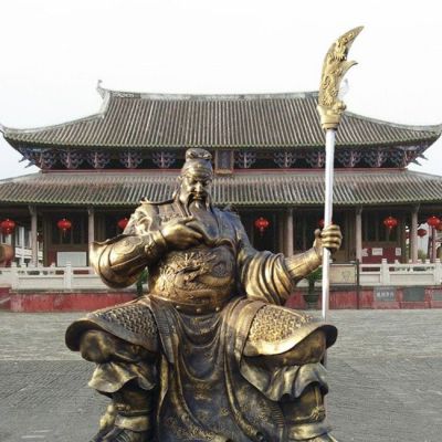 坐式宗教寺廟供奉財(cái)神武財(cái)神關(guān)羽雕塑