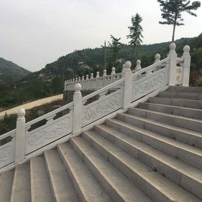 景區(qū)寺廟臺(tái)階裝飾大理石雕刻扶手欄桿