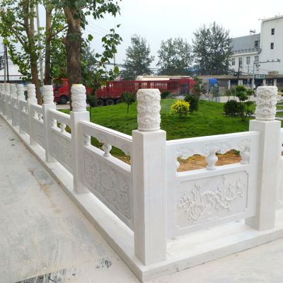 公園陽(yáng)臺(tái)漢白玉欄板欄桿裝飾庭院擺件