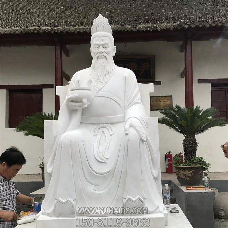 孔子李時(shí)珍張仲景華佗孫思邈 漢白玉古代名人肖像雕塑