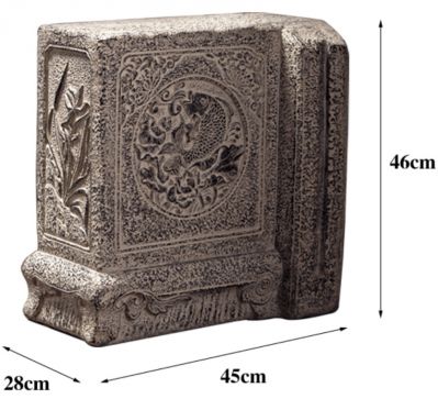 仿石雕石鼓門墩抱鼓石一對(duì)家用仿古庭院鎮(zhèn)宅門口石墩擺件