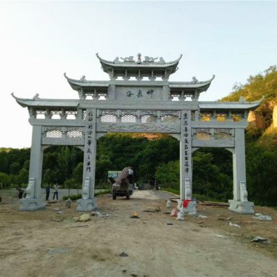 石雕牌坊仿古村口景區(qū)寺廟門(mén)口裝飾優(yōu)質(zhì)天然石材