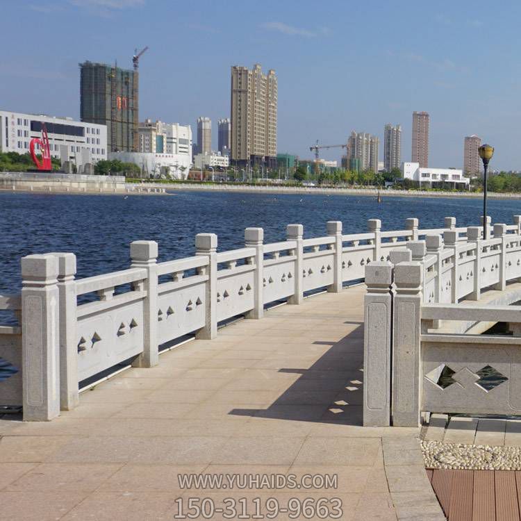 城市公園湖邊裝飾花崗巖扶手欄桿欄板雕塑